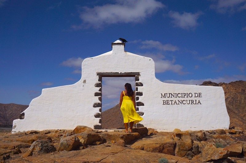 Arco de cambio de municipio (Betancuria y Pájara) en Fuerteventura