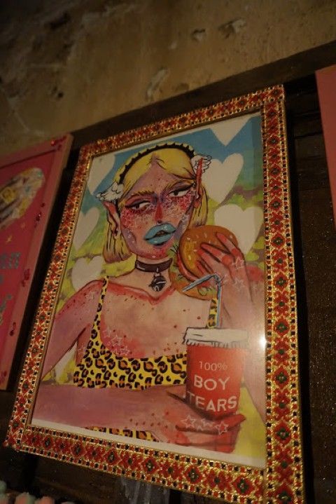 Un cuadro de la exposición feminista Pussy Power de la artista Izy Kali