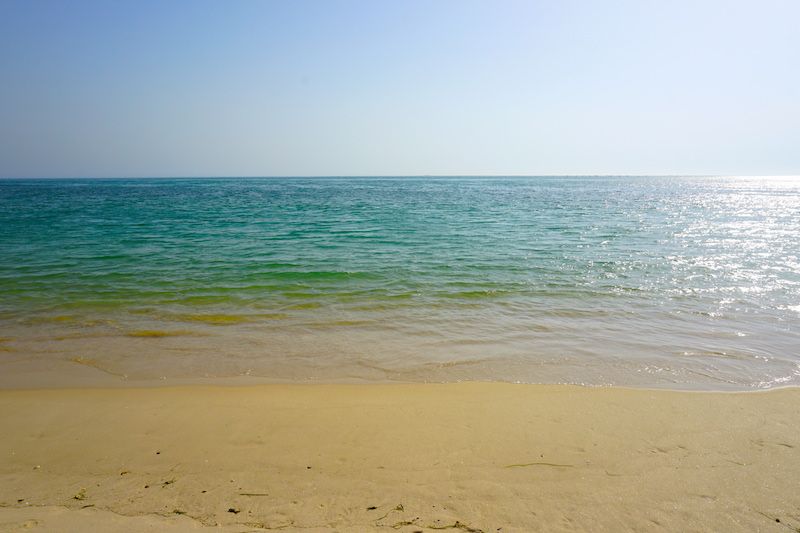 El mar en la playa de Troia